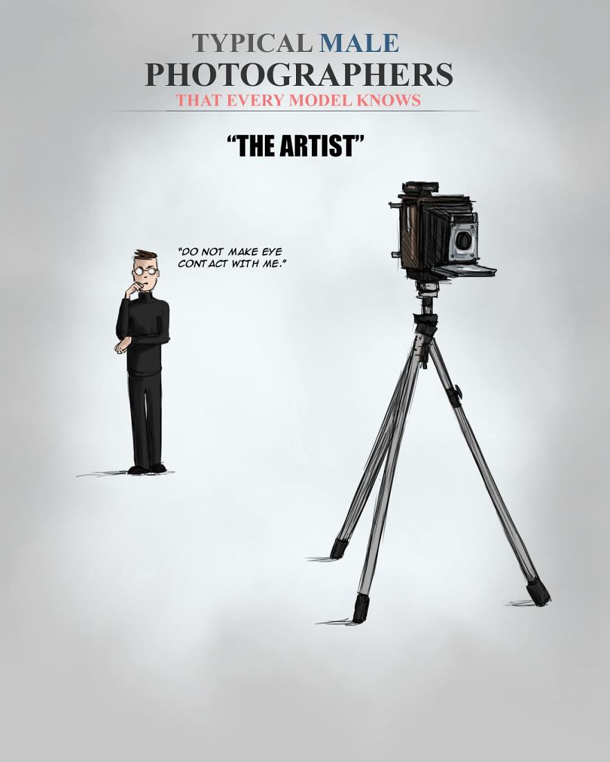 Artist Illustrates Stereotypical Male And Female Photographers And People Are Saying It’s Spot On