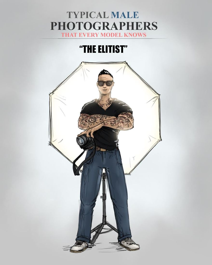 Artist Illustrates Stereotypical Male And Female Photographers And People Are Saying It’s Spot On
