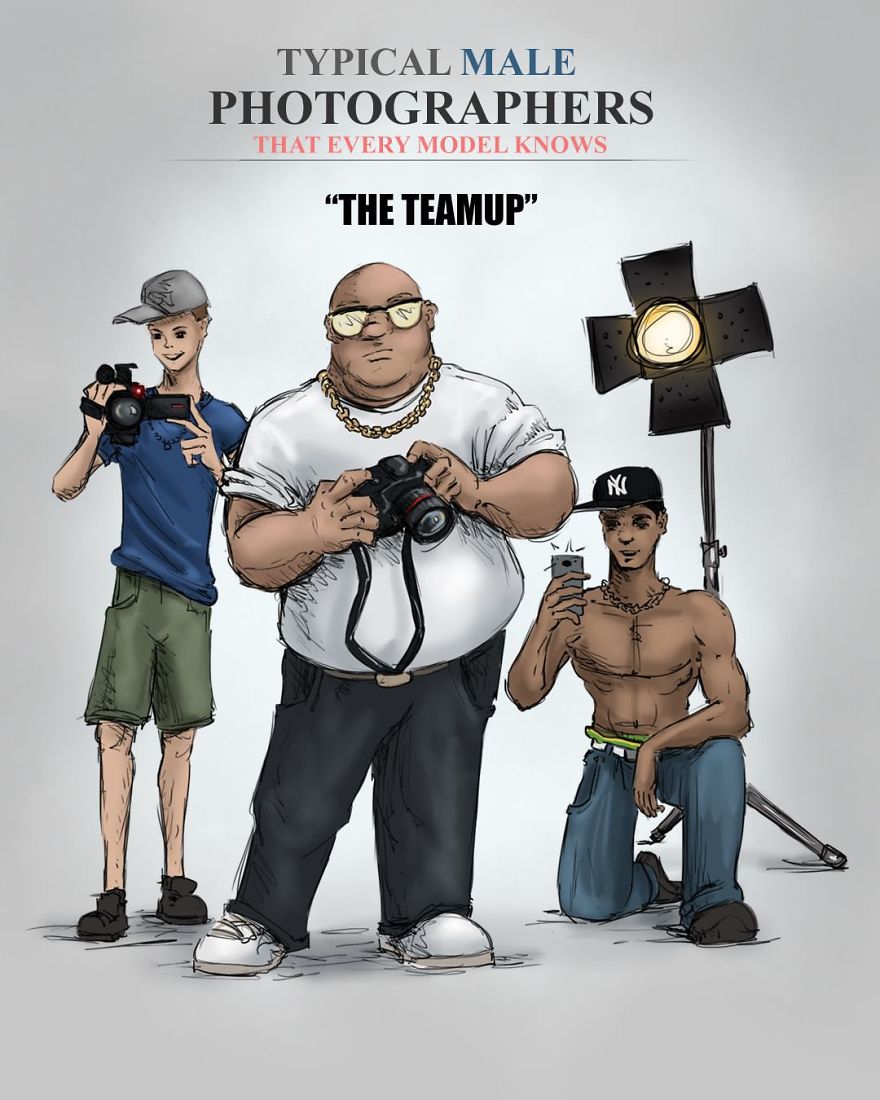Artist Illustrates Stereotypical Male And Female Photographers And People Are Saying It’s Spot On