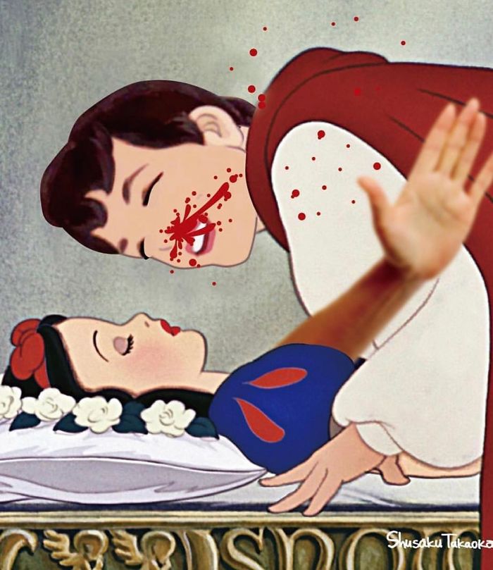 Artist Takes Away The Innocence From Disney Characters And Puts Them Into Wrong Scenarios (25 Pics)