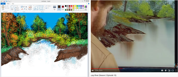 Someone Follows Bob Ross’ Tutorial Video In MS Paint, Gets Absolutely Blown Away By What They Created Someone Follows Bob Ross’ Tutorial Video In MS Paint, Gets Absolutely Blown Away By What They Created