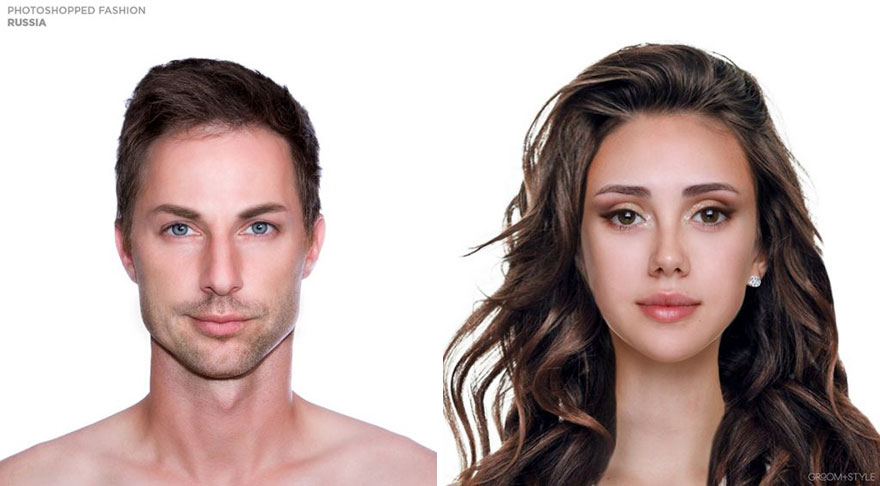 People From Around The World Edited These Man And Woman Headshots To Look Trendy In Their Country (27 Pics)