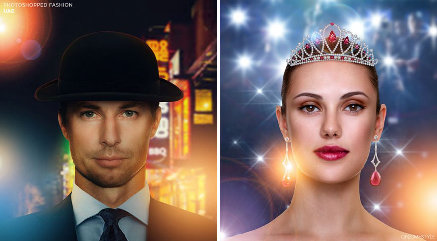 People From Around The World Edited These Man And Woman Headshots To Look Trendy In Their Country (27 Pics)