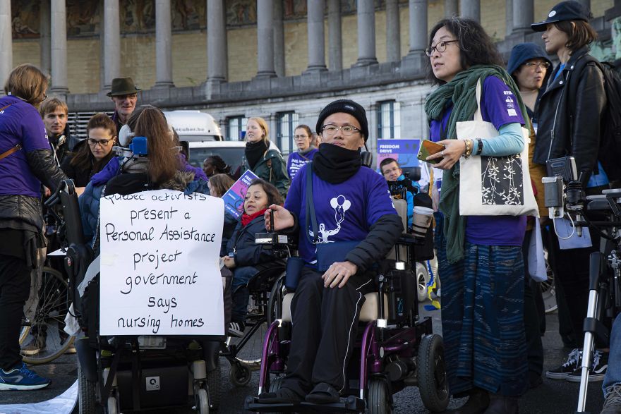 “Institution, No Solution” Was The Slogan Of Over 300 Disabled Activists Who Came To Brussels From All Over The World “Institution, No Solution” Was The Slogan Of Over 300 Disabled Activists Who Came To Brussels From All Over The World