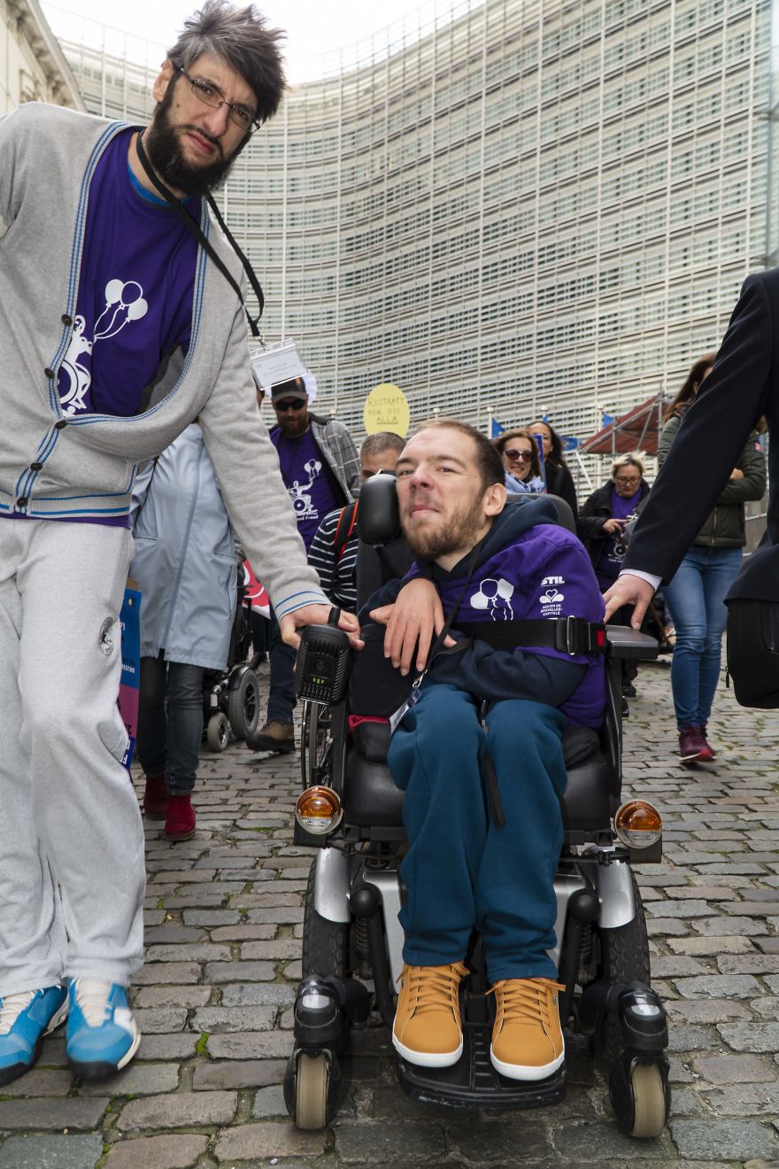 “Institution, No Solution” Was The Slogan Of Over 300 Disabled Activists Who Came To Brussels From All Over The World “Institution, No Solution” Was The Slogan Of Over 300 Disabled Activists Who Came To Brussels From All Over The World