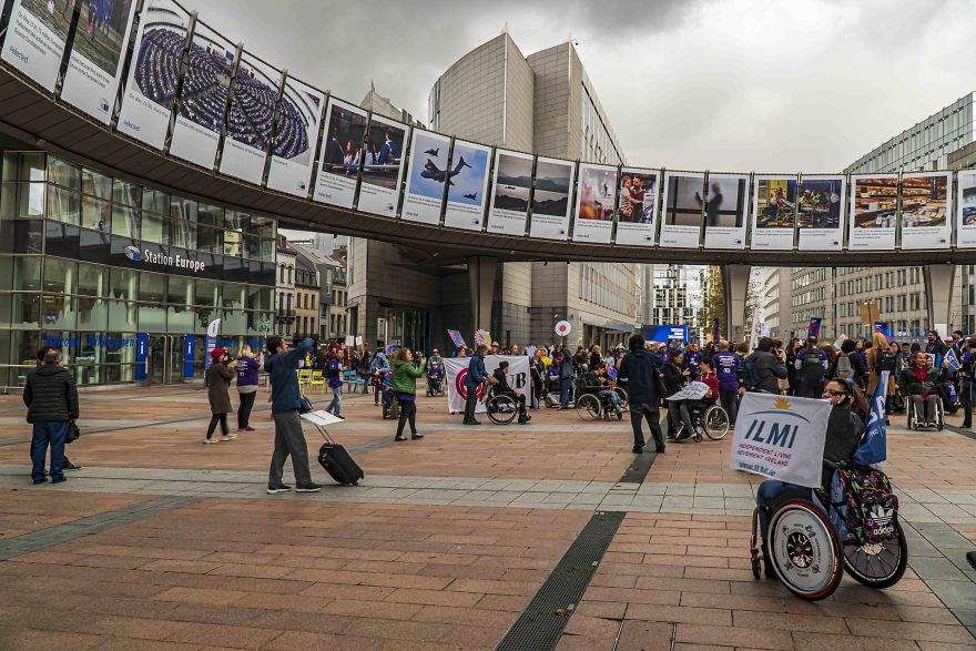 “Institution, No Solution” Was The Slogan Of Over 300 Disabled Activists Who Came To Brussels From All Over The World “Institution, No Solution” Was The Slogan Of Over 300 Disabled Activists Who Came To Brussels From All Over The World