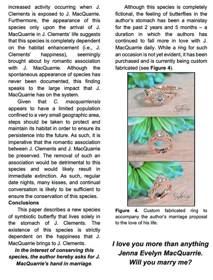 Guy Writes A Paper On A Stomach Butterflies To Propose To His Girlfriend, And It’s Probably The Geekiest Proposal Ever Guy Writes A Paper On A Stomach Butterflies To Propose To His Girlfriend, And It’s Probably The Geekiest Proposal Ever