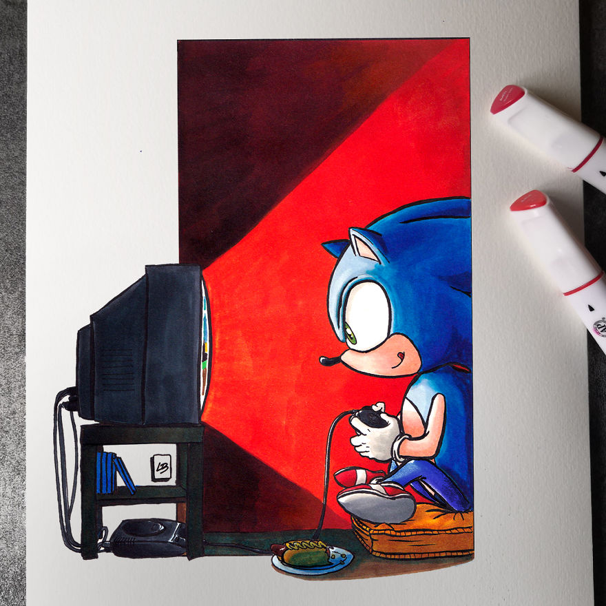 I Imagined What Would Happen If Video Game Characters Were Gamers (21 Pics) I Imagined What Would Happen If Video Game Characters Were Gamers (21 Pics)