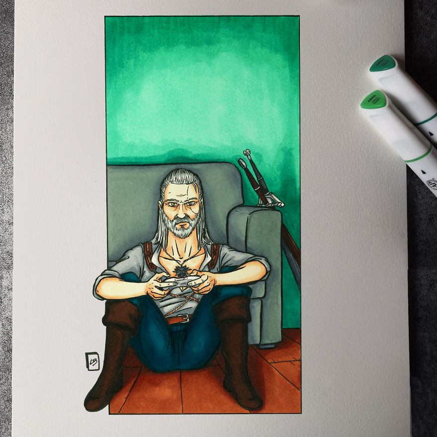 I Imagined What Would Happen If Video Game Characters Were Gamers (21 Pics) I Imagined What Would Happen If Video Game Characters Were Gamers (21 Pics)