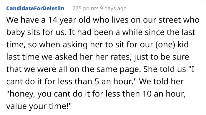 Babysitter Shares A Text Exchange With Parents Who Were Looking For Someone To Exploit As Cheap Labor Babysitter Shares A Text Exchange With Parents Who Were Looking For Someone To Exploit As Cheap Labor