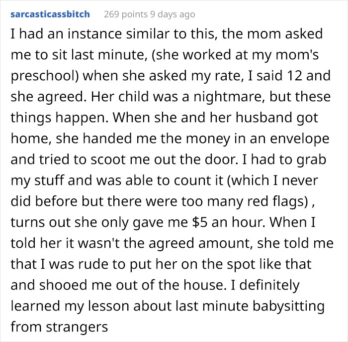 Babysitter Shares A Text Exchange With Parents Who Were Looking For Someone To Exploit As Cheap Labor Babysitter Shares A Text Exchange With Parents Who Were Looking For Someone To Exploit As Cheap Labor