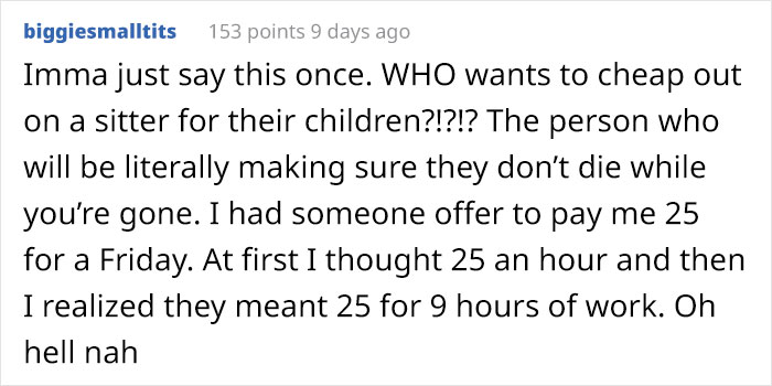 Babysitter Shares A Text Exchange With Parents Who Were Looking For Someone To Exploit As Cheap Labor Babysitter Shares A Text Exchange With Parents Who Were Looking For Someone To Exploit As Cheap Labor