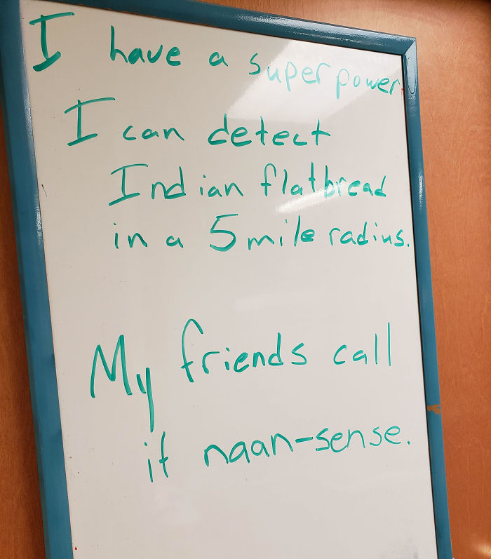 Guy Writes The Stupidest Jokes On A Board At Work Hoping Someone Will Stop Him One Day (24 Pics) Guy Writes The Stupidest Jokes On A Board At Work Hoping Someone Will Stop Him One Day (24 Pics)