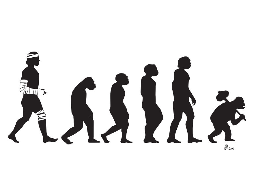 I Poke Fun At Our Modern Society In My 30 Cartoons Of The Human Evolution Silhouette I Poke Fun At Our Modern Society In My 30 Cartoons Of The Human Evolution Silhouette
