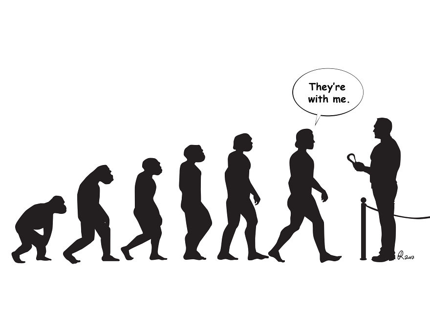 I Poke Fun At Our Modern Society In My 30 Cartoons Of The Human Evolution Silhouette I Poke Fun At Our Modern Society In My 30 Cartoons Of The Human Evolution Silhouette