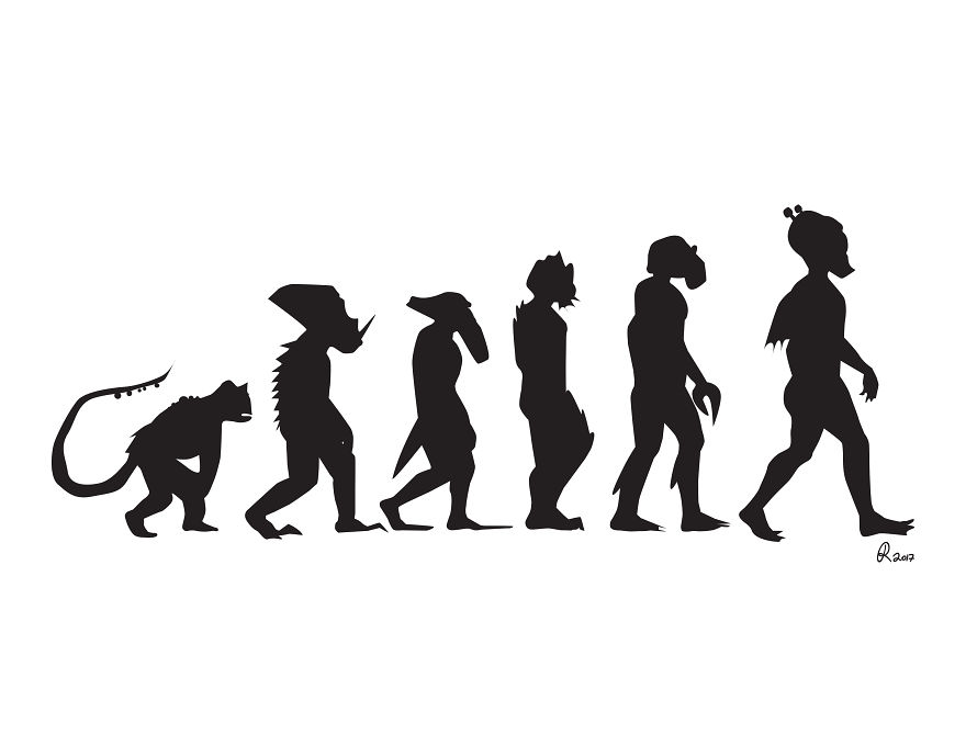 I Poke Fun At Our Modern Society In My 30 Cartoons Of The Human Evolution Silhouette I Poke Fun At Our Modern Society In My 30 Cartoons Of The Human Evolution Silhouette
