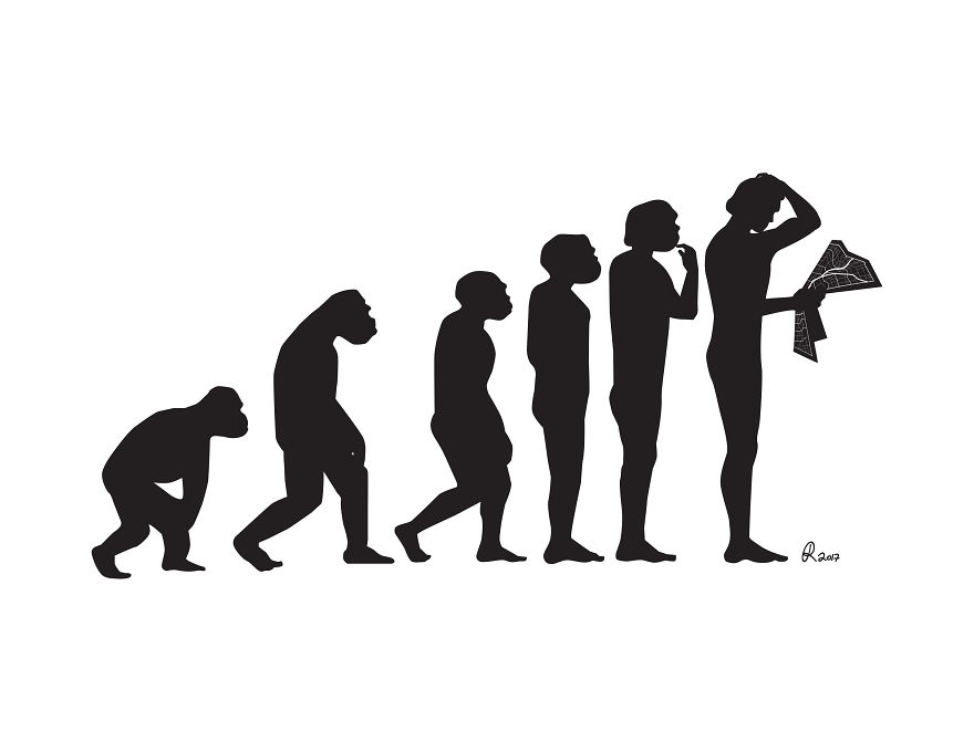 I Poke Fun At Our Modern Society In My 30 Cartoons Of The Human Evolution Silhouette I Poke Fun At Our Modern Society In My 30 Cartoons Of The Human Evolution Silhouette