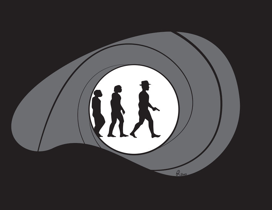 I Poke Fun At Our Modern Society In My 30 Cartoons Of The Human Evolution Silhouette I Poke Fun At Our Modern Society In My 30 Cartoons Of The Human Evolution Silhouette