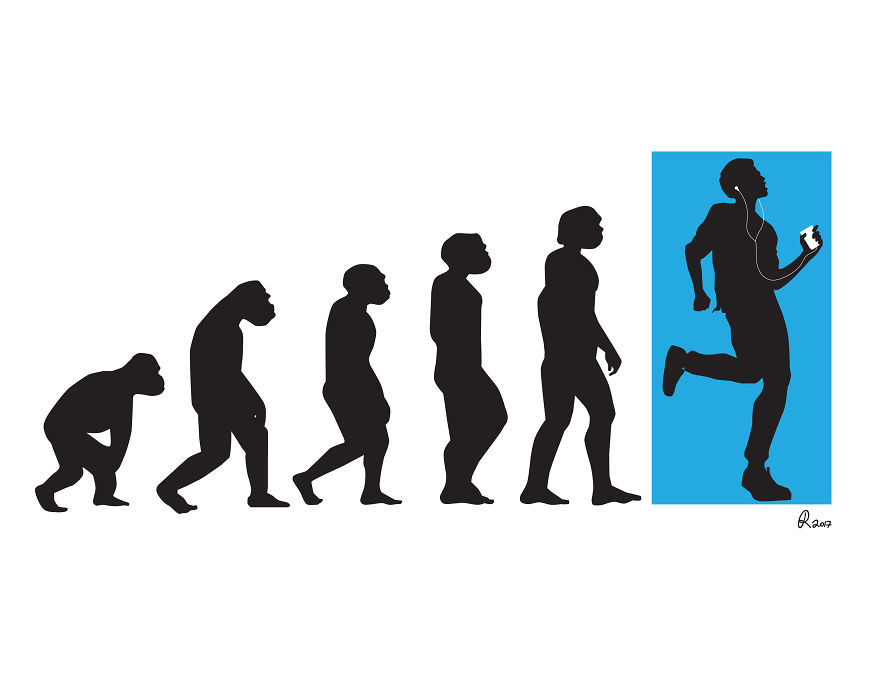 I Poke Fun At Our Modern Society In My 30 Cartoons Of The Human Evolution Silhouette I Poke Fun At Our Modern Society In My 30 Cartoons Of The Human Evolution Silhouette