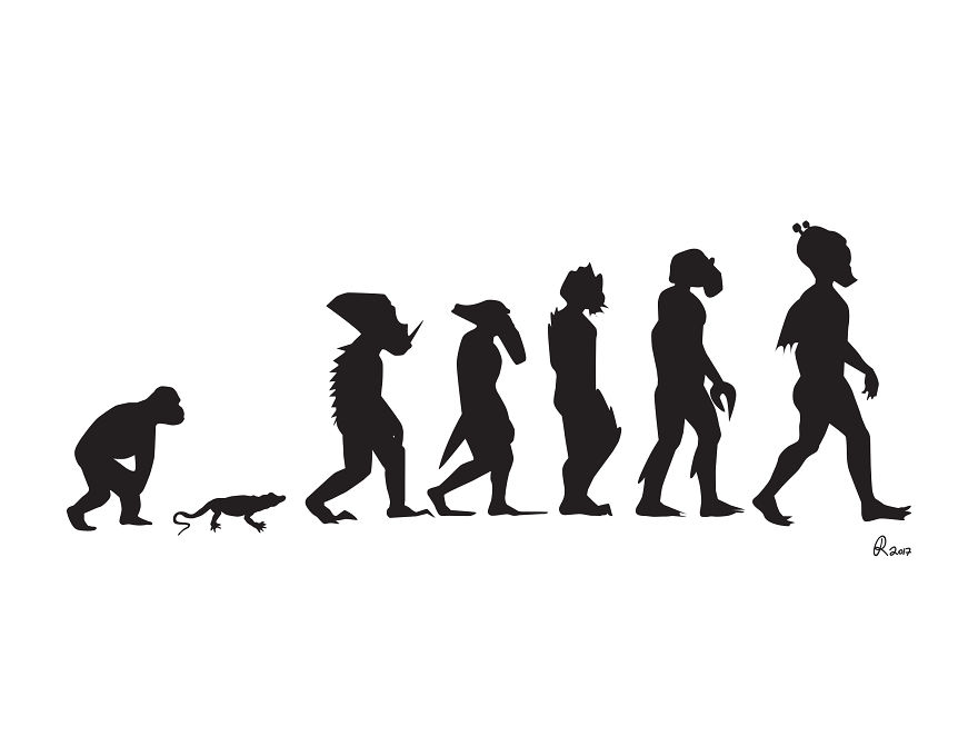 I Poke Fun At Our Modern Society In My 30 Cartoons Of The Human Evolution Silhouette I Poke Fun At Our Modern Society In My 30 Cartoons Of The Human Evolution Silhouette