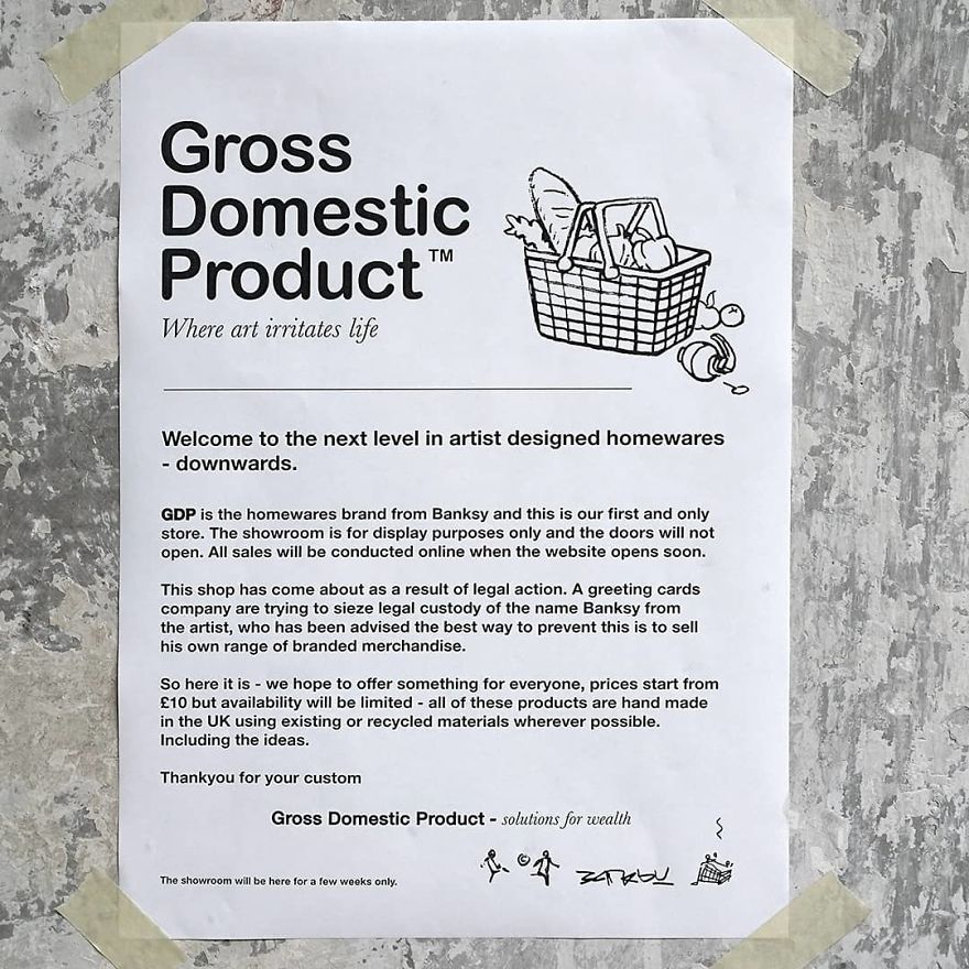 Banksy Opens A Dystopian Homeware Store No One Can Get Into, Following A Trademark Dispute Banksy Opens A Dystopian Homeware Store No One Can Get Into, Following A Trademark Dispute