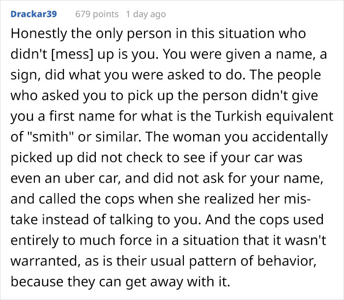 Guy Picks Up The Wrong Lady From The Airport, She Assumes She&#8217;s Being Kidnapped Mid-Trip And Calls The Cops