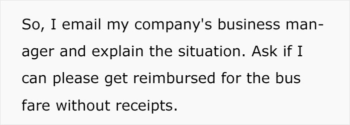 Employee Outsmarts Manager And Gives Company A $500 Cab Bill After They Say Bus Tickets Can’t Be Reimbursed Employee Outsmarts Manager And Gives Company A $500 Cab Bill After They Say Bus Tickets Can’t Be Reimbursed