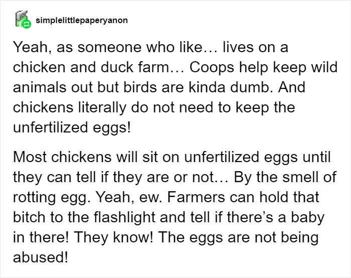 Tumblr Users Tell Vegans That There’s An Ethical Way To Eat Eggs And Honey Tumblr Users Tell Vegans That There’s An Ethical Way To Eat Eggs And Honey
