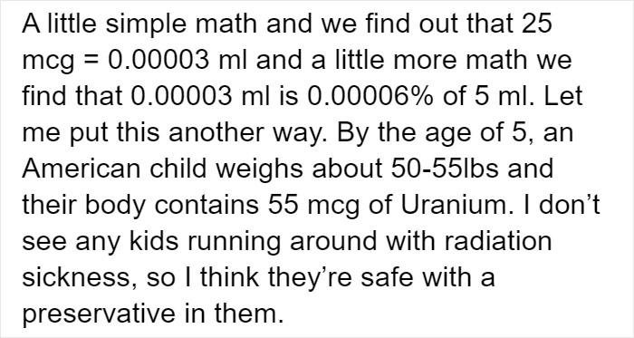 Anti-Vaxxer Tries To Frighten Others With ‘Scary’ Components, Gets Owned With Facts Anti-Vaxxer Tries To Frighten Others With ‘Scary’ Components, Gets Owned With Facts