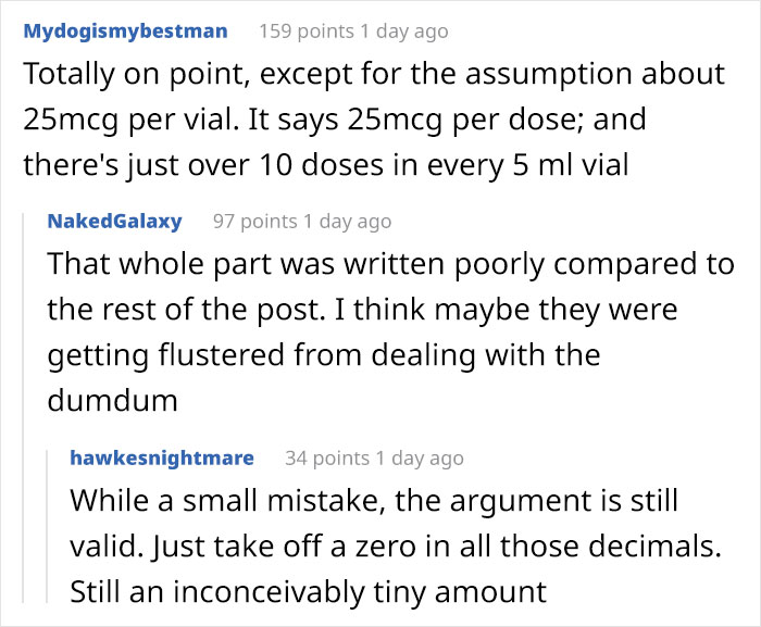 Anti-Vaxxer Tries To Frighten Others With ‘Scary’ Components, Gets Owned With Facts Anti-Vaxxer Tries To Frighten Others With ‘Scary’ Components, Gets Owned With Facts