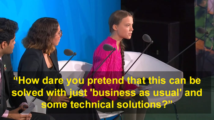 Trump Mocks Greta Thunberg’s Speech, She Shades Him In Her Twitter Bio Trump Mocks Greta Thunberg’s Speech, She Shades Him In Her Twitter Bio