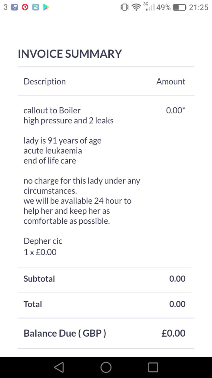 People Donate $99K To The Plumber Who Refused To Take Money From A 91-Year-Old Client