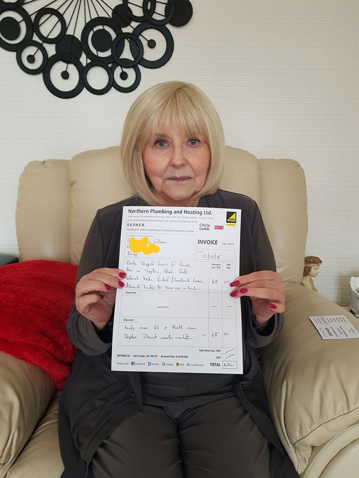 People Donate $99K To The Plumber Who Refused To Take Money From A 91-Year-Old Client