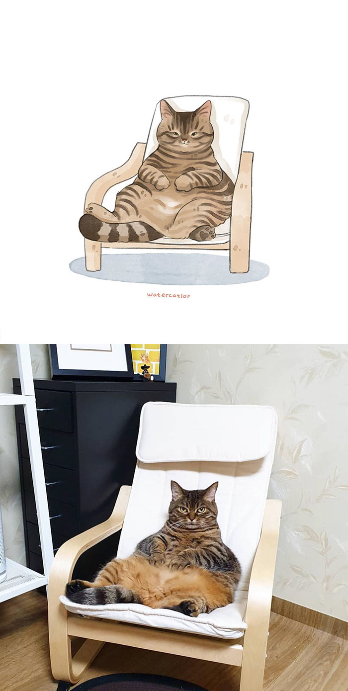 30 Of The Funniest Internet-Famous Cat Pics Get ‘Watercolorized’ By Amelia Rizky 30 Of The Funniest Internet-Famous Cat Pics Get ‘Watercolorized’ By Amelia Rizky