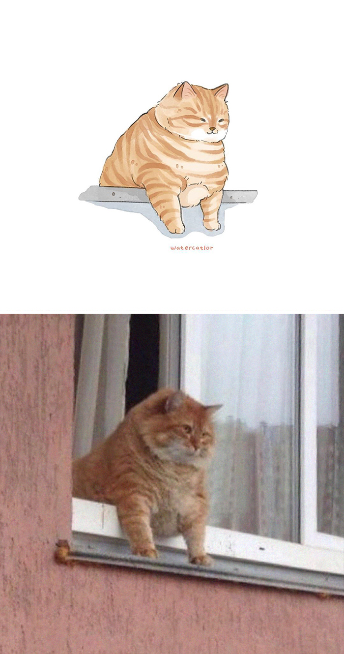 30 Of The Funniest Internet-Famous Cat Pics Get ‘Watercolorized’ By Amelia Rizky 30 Of The Funniest Internet-Famous Cat Pics Get ‘Watercolorized’ By Amelia Rizky