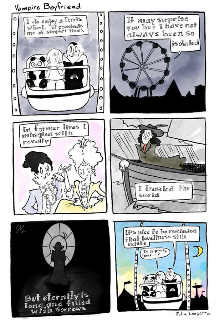 Artist Imagines What Having A Vampire Boyfriend Is Like And It’s Not The One From Twilight Artist Imagines What Having A Vampire Boyfriend Is Like And It’s Not The One From Twilight