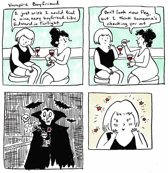 Artist Imagines What Having A Vampire Boyfriend Is Like And It’s Not The One From Twilight Artist Imagines What Having A Vampire Boyfriend Is Like And It’s Not The One From Twilight