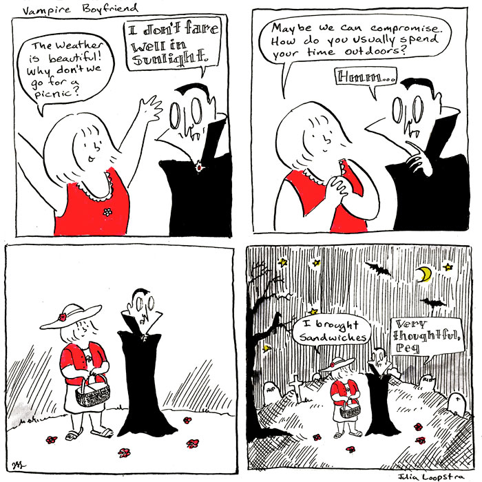 Artist Imagines What Having A Vampire Boyfriend Is Like And It’s Not The One From Twilight Artist Imagines What Having A Vampire Boyfriend Is Like And It’s Not The One From Twilight