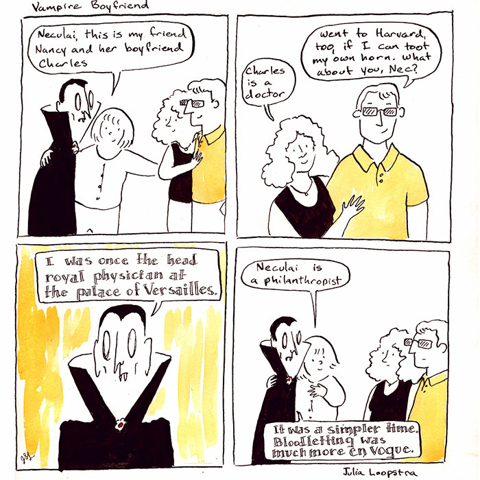 Artist Imagines What Having A Vampire Boyfriend Is Like And It’s Not The One From Twilight Artist Imagines What Having A Vampire Boyfriend Is Like And It’s Not The One From Twilight