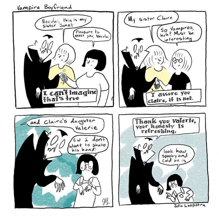 Artist Imagines What Having A Vampire Boyfriend Is Like And It’s Not The One From Twilight Artist Imagines What Having A Vampire Boyfriend Is Like And It’s Not The One From Twilight