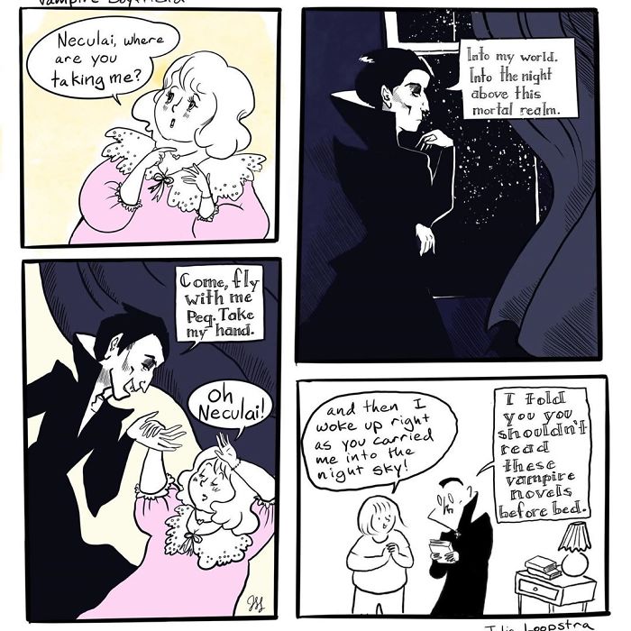 Artist Imagines What Having A Vampire Boyfriend Is Like And It’s Not The One From Twilight Artist Imagines What Having A Vampire Boyfriend Is Like And It’s Not The One From Twilight