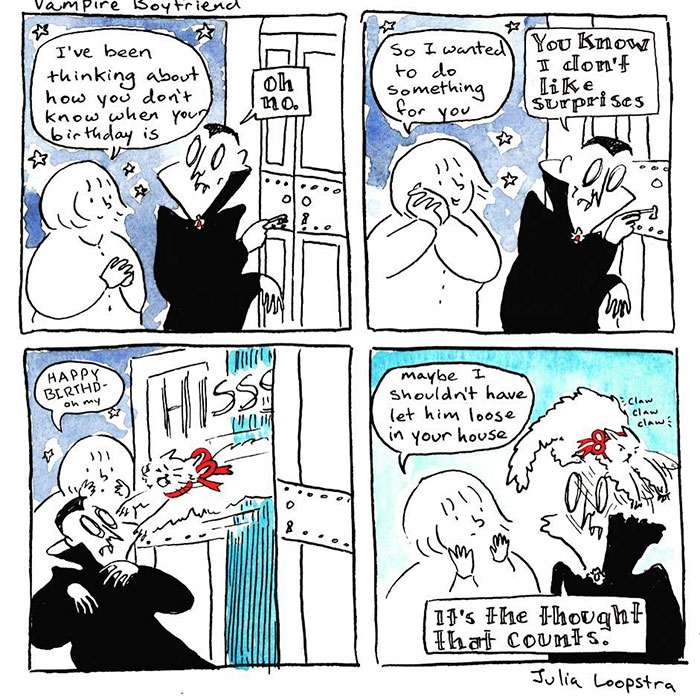 Artist Imagines What Having A Vampire Boyfriend Is Like And It’s Not The One From Twilight Artist Imagines What Having A Vampire Boyfriend Is Like And It’s Not The One From Twilight