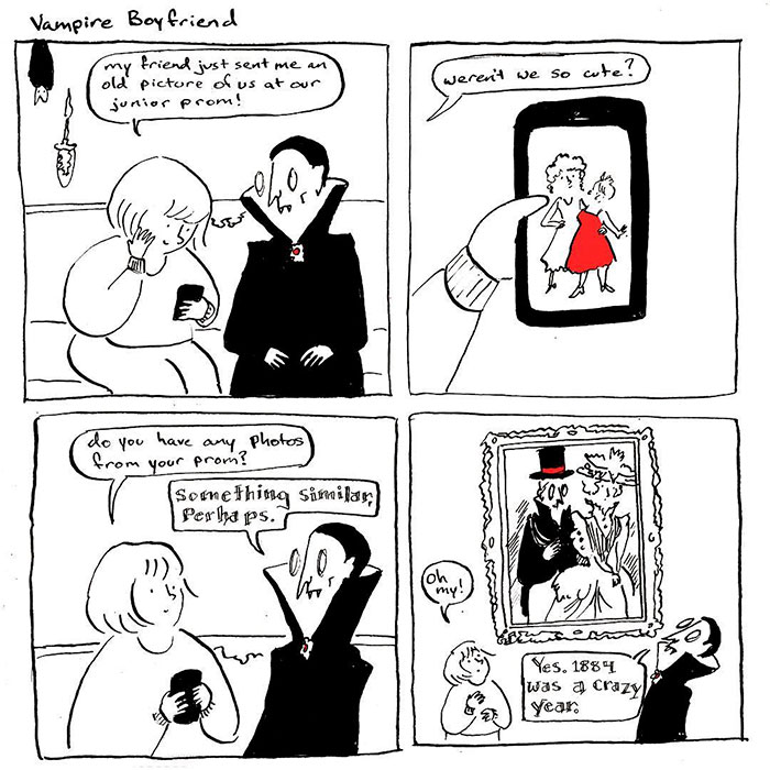 Artist Imagines What Having A Vampire Boyfriend Is Like And It’s Not The One From Twilight Artist Imagines What Having A Vampire Boyfriend Is Like And It’s Not The One From Twilight