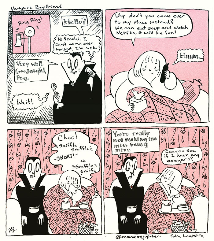 Artist Imagines What Having A Vampire Boyfriend Is Like And It’s Not The One From Twilight Artist Imagines What Having A Vampire Boyfriend Is Like And It’s Not The One From Twilight