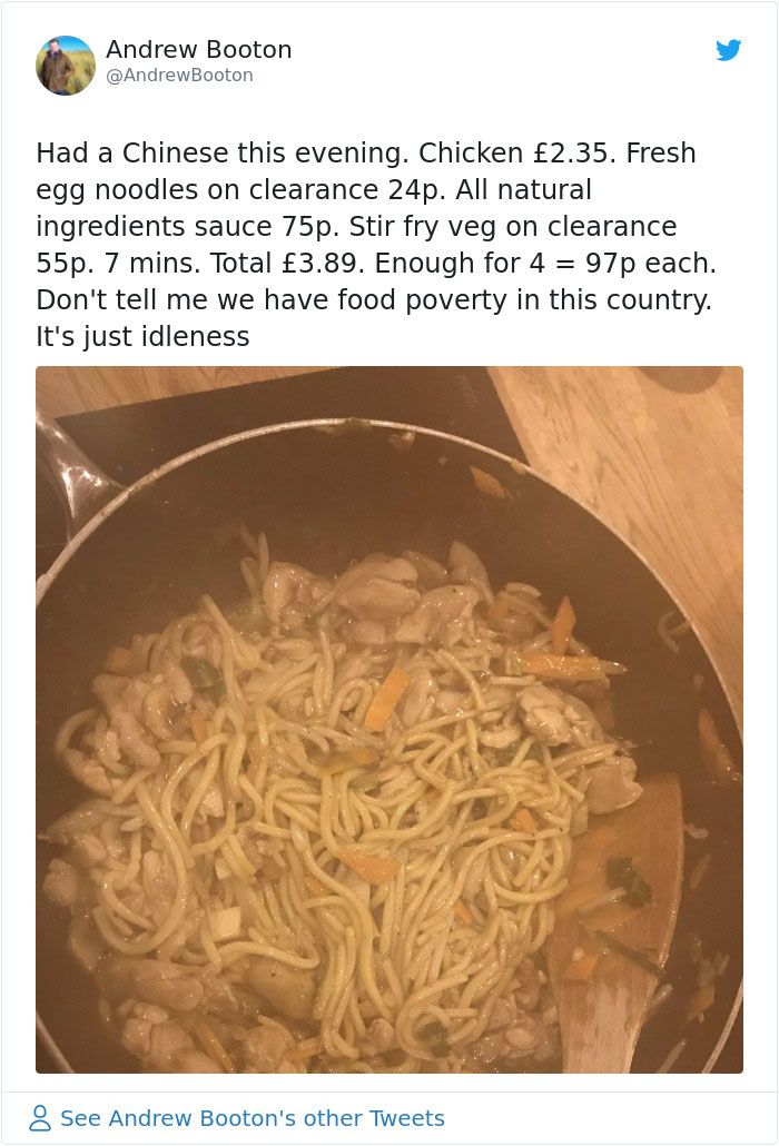 Rich Guy &#8216;Proves&#8217; Food Poverty Is Just Laziness, Gets Shut Down With Maths