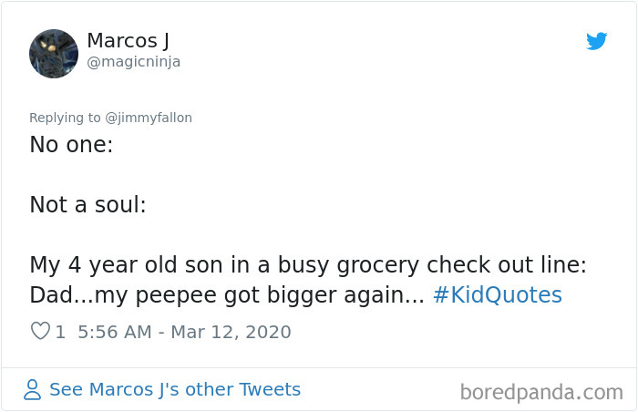 Jimmy Fallon Invites People To Share The Funniest Things They Heard Kids Say, They Deliver (30 Tweets) Jimmy Fallon Invites People To Share The Funniest Things They Heard Kids Say, They Deliver (30 Tweets)