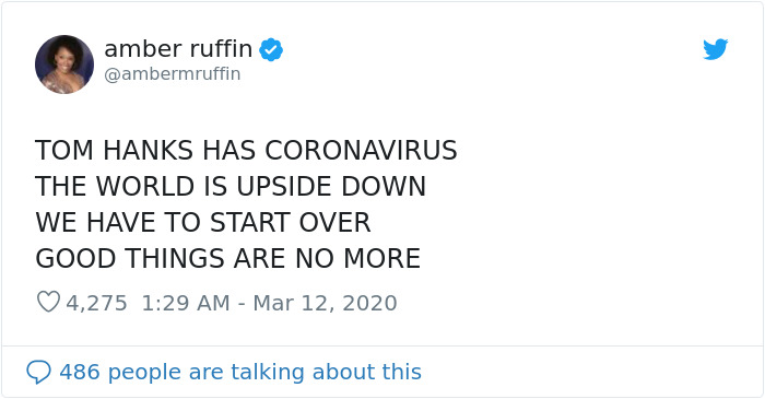 Tom Hanks Posts Another Photo Of A Glove, But This Time To Announce That He And His Wife Contracted Coronavirus Tom Hanks Posts Another Photo Of A Glove, But This Time To Announce That He And His Wife Contracted Coronavirus