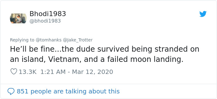 Tom Hanks Posts Another Photo Of A Glove, But This Time To Announce That He And His Wife Contracted Coronavirus Tom Hanks Posts Another Photo Of A Glove, But This Time To Announce That He And His Wife Contracted Coronavirus