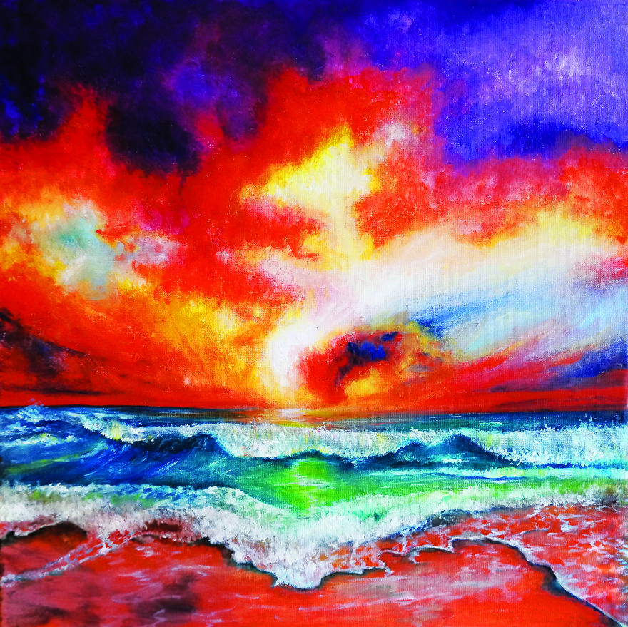 I Create Fluid Paintings And Landscapes Depicting Liberation And Freedom Using Unconventional Methods