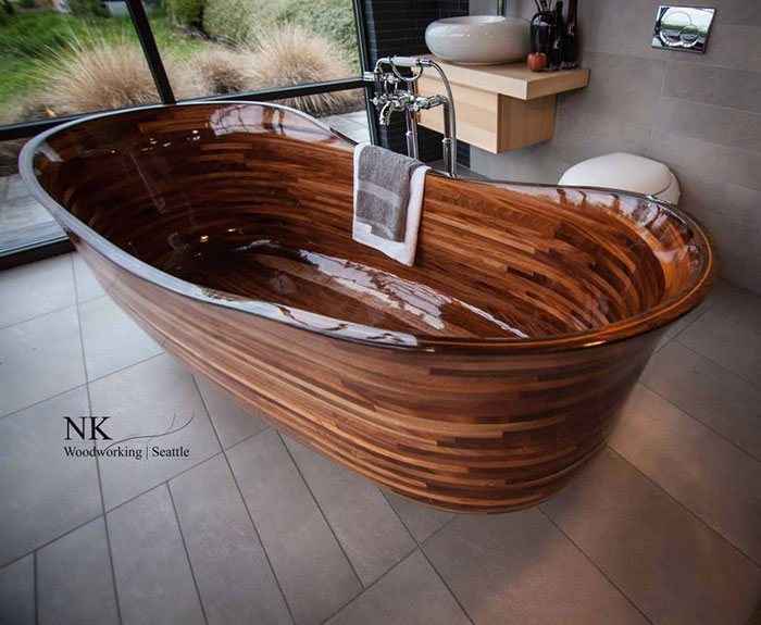 This Woodworker Uses His Background In Shipbuilding To Create Stunning Wooden Bathtubs This Woodworker Uses His Background In Shipbuilding To Create Stunning Wooden Bathtubs